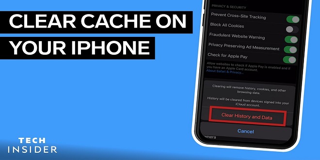 How to clear the cache on an iphone?